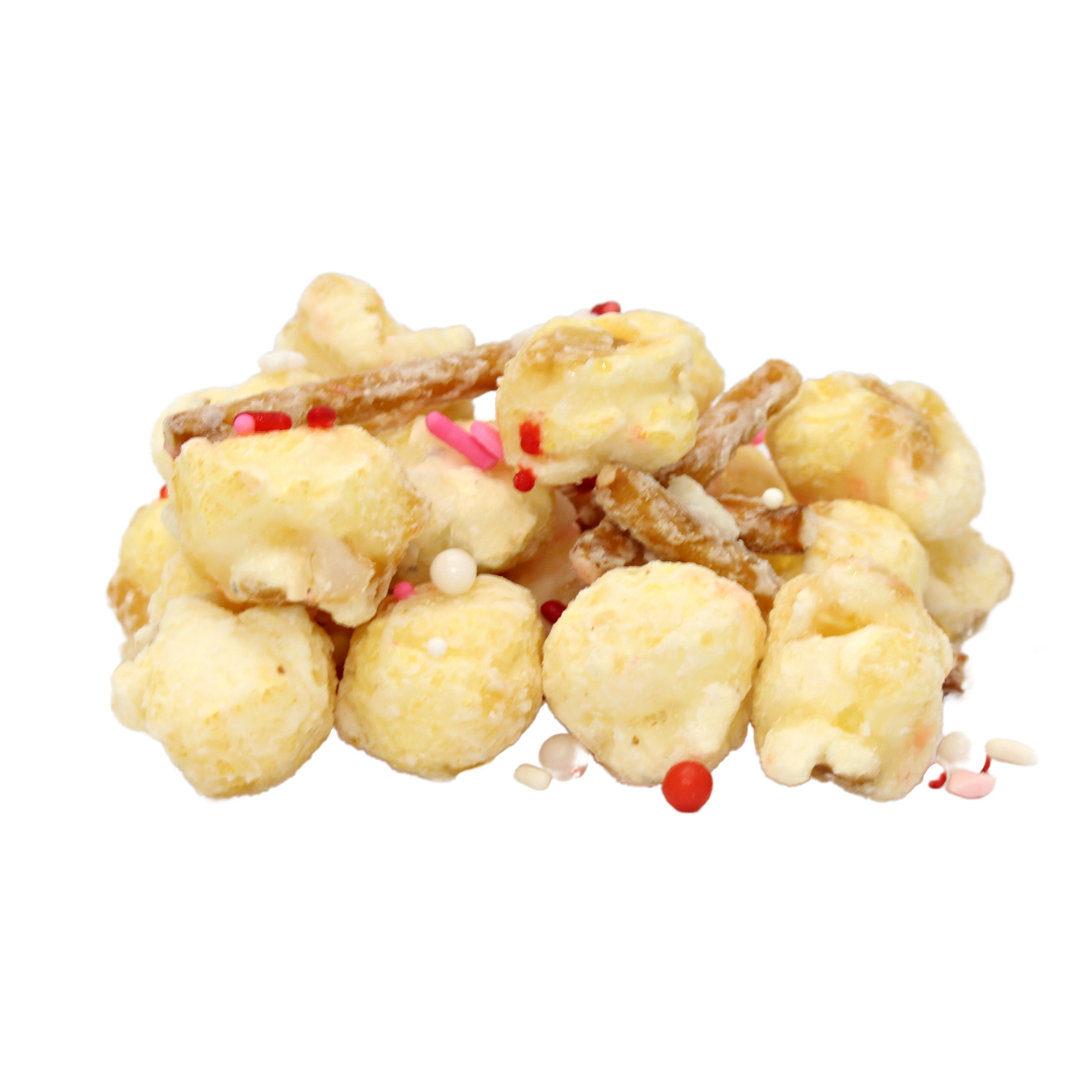 Cupid&#39;s White Chocolate Crunch Popcorn